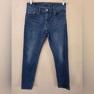 Mens Levi's 502 Dark Blue Taper Jeans